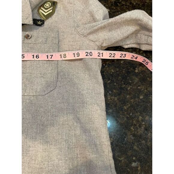 Treasure Bond Ladies Boyfriend M Gray Chambray Button-Up  Long Sleeve Casual - Picture 9 of 10